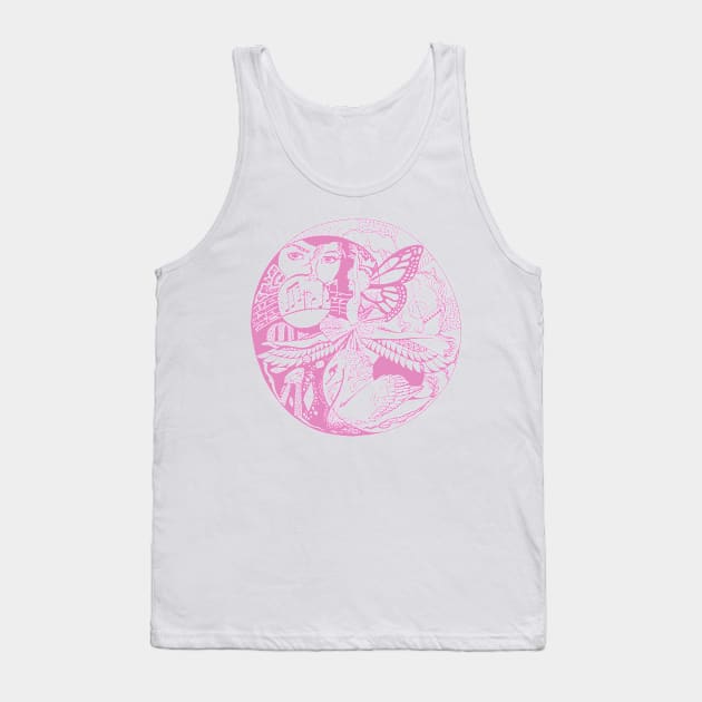 Light Pink Circle Dancing Heal The World Tank Top by kenallouis